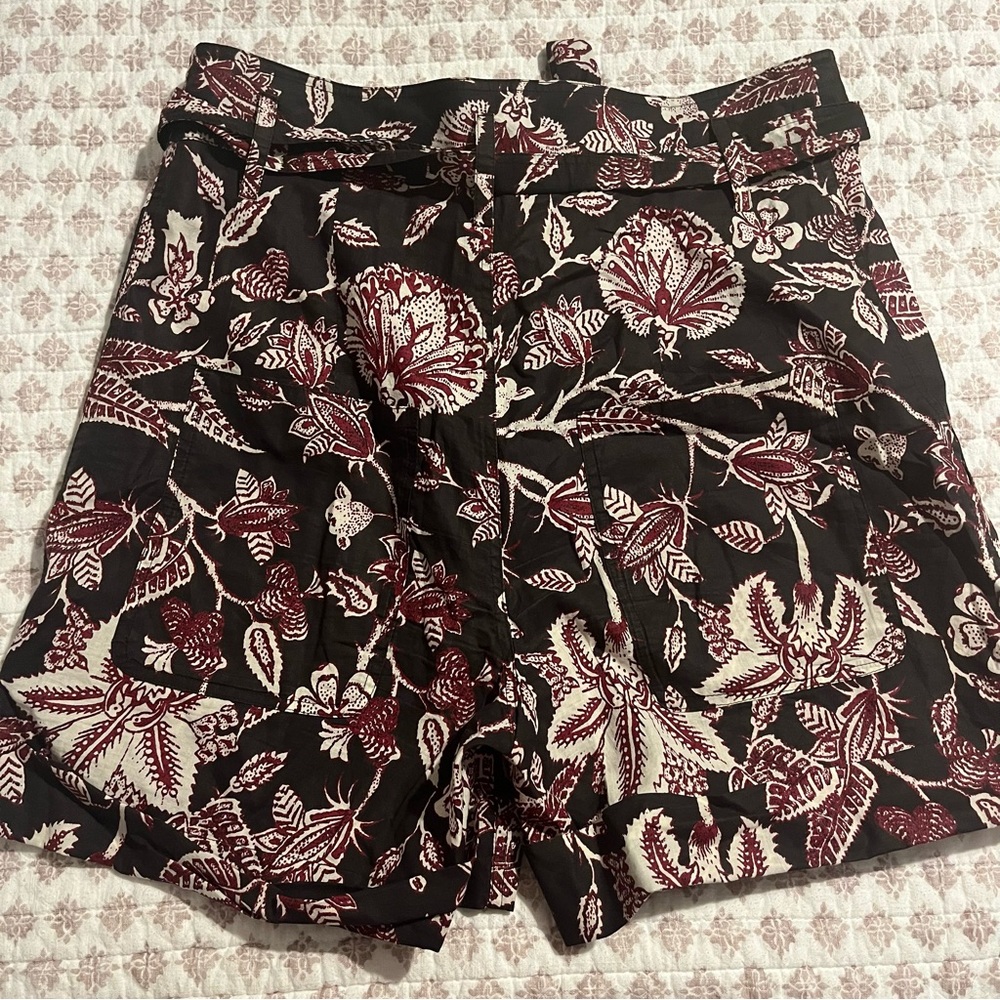 Isabel Marant | Floral Paperbag Cotton Shorts - Picture 3 of 8